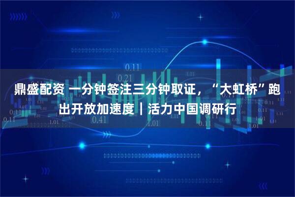 鼎盛配资 一分钟签注三分钟取证，“大虹桥”跑出开放加速度｜活力中国调研行